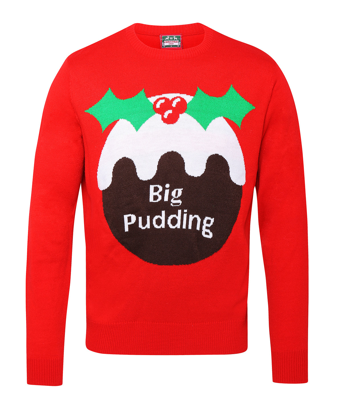 CS030 The Christmas Shop Red Adults big pudding jumper