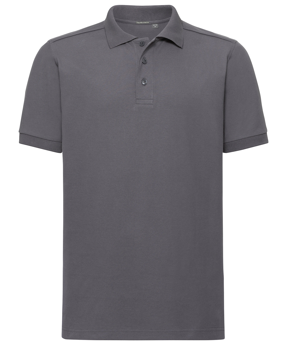 J567M Russell Europe Convoy Grey Tailored stretch polo