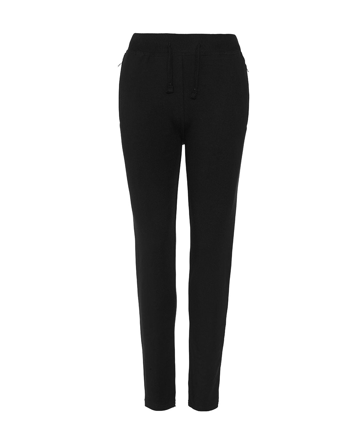 JH077 AWDis Just Hoods Jet Black Women's tapered track pants