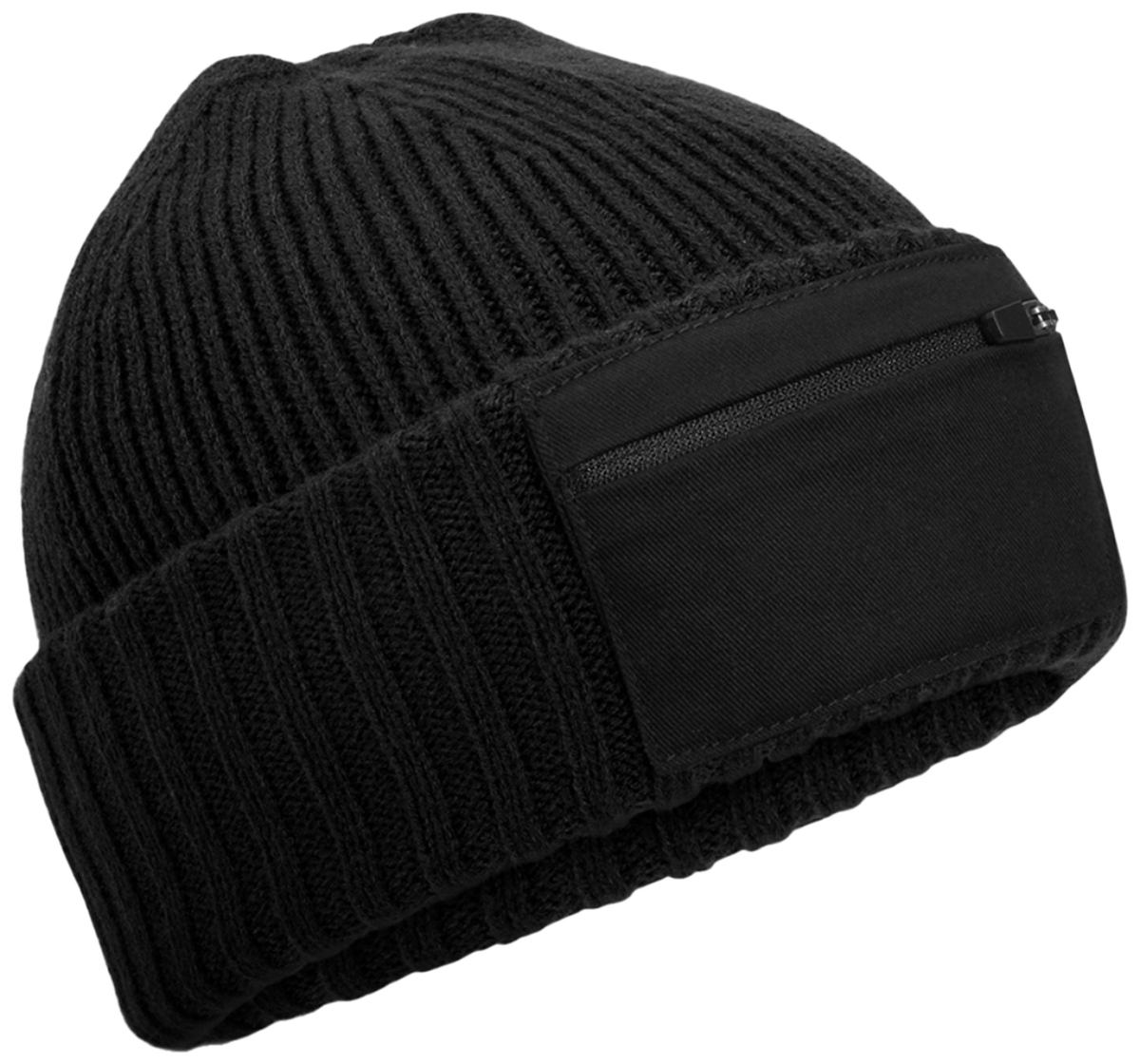 Zip patch beanie