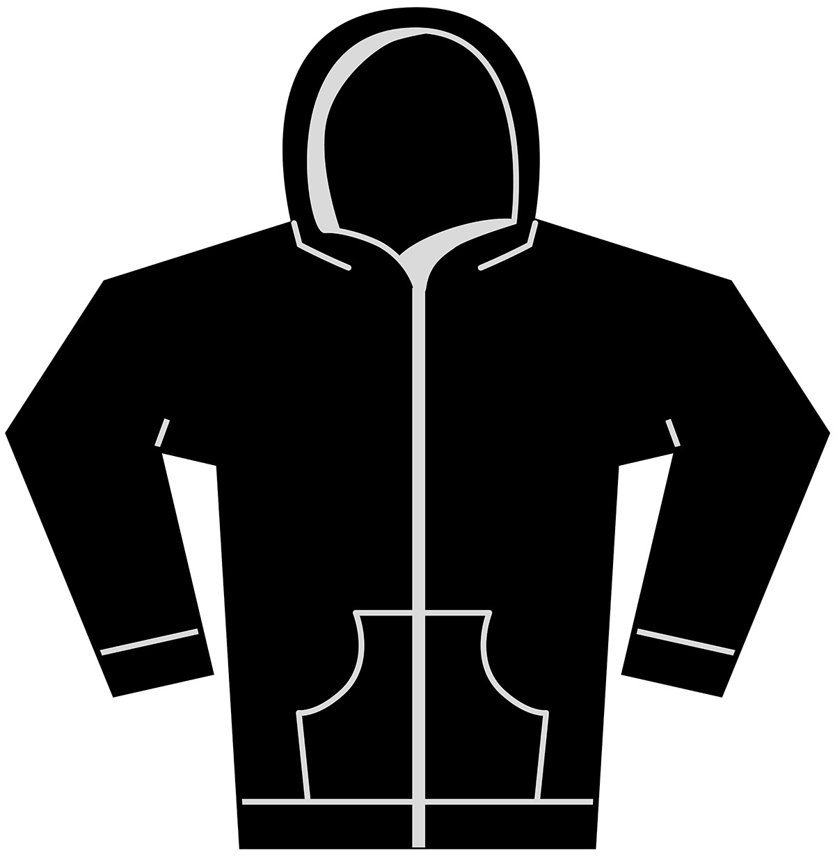 Womens vintage heavy zip hoodie
