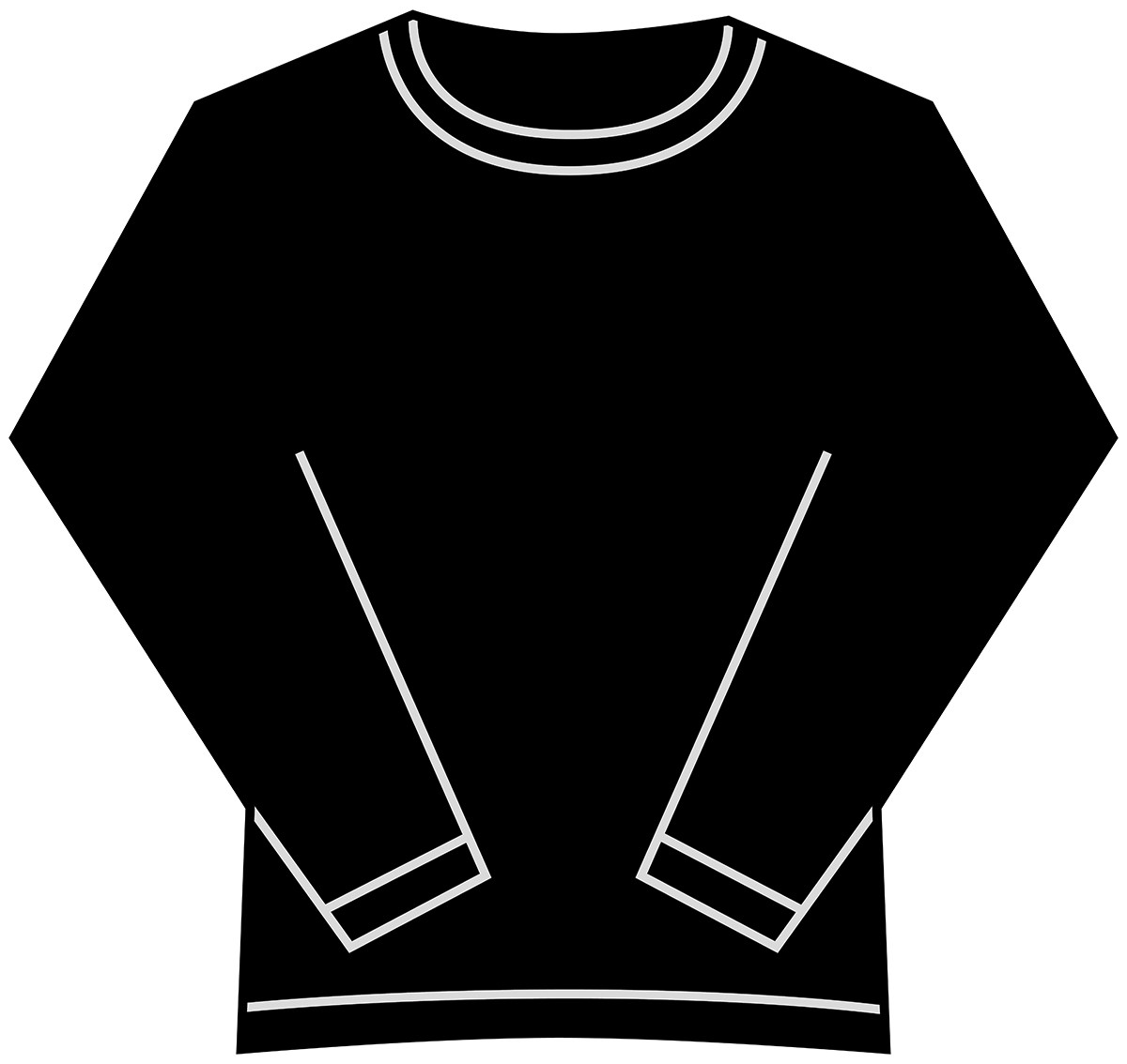 Womens vintage heavy crew neck