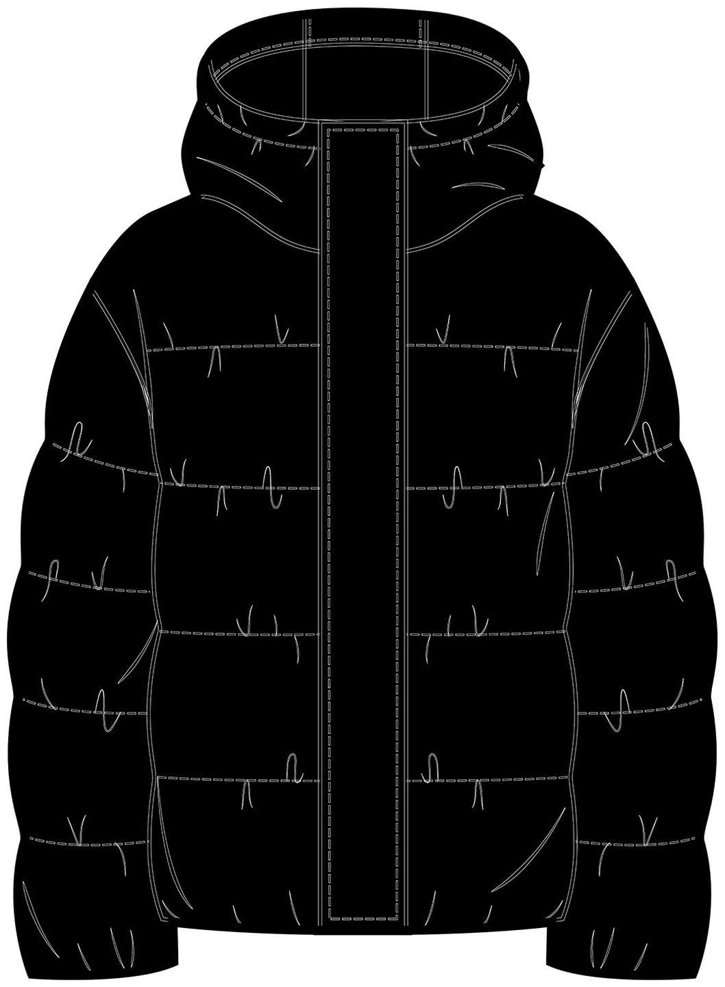 Womens loose puffer jacket