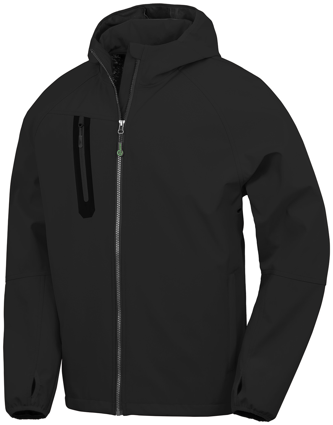 3-layer recycled printable casual hooded softshell