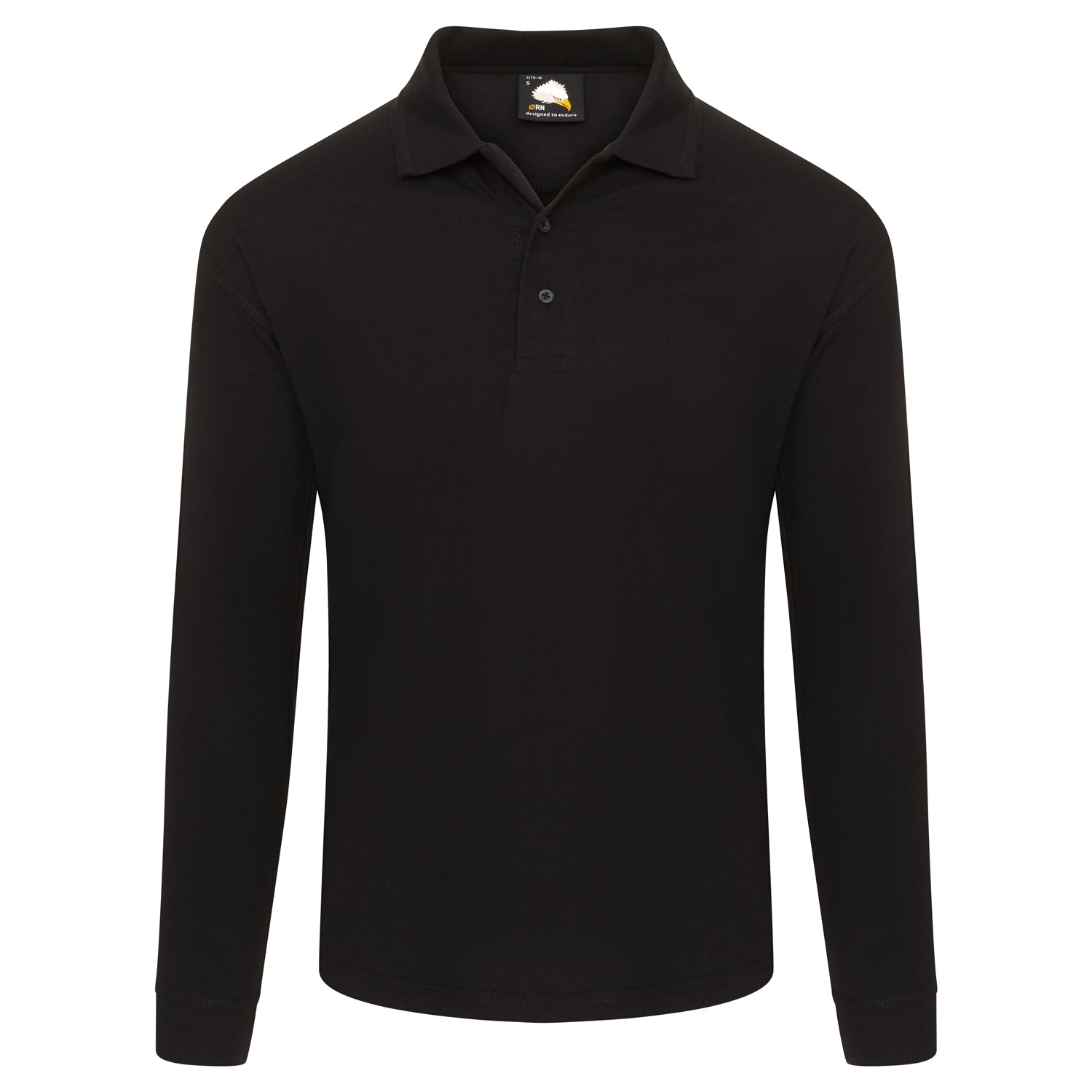 Weaver Long Sleeved Poloshirt | Black