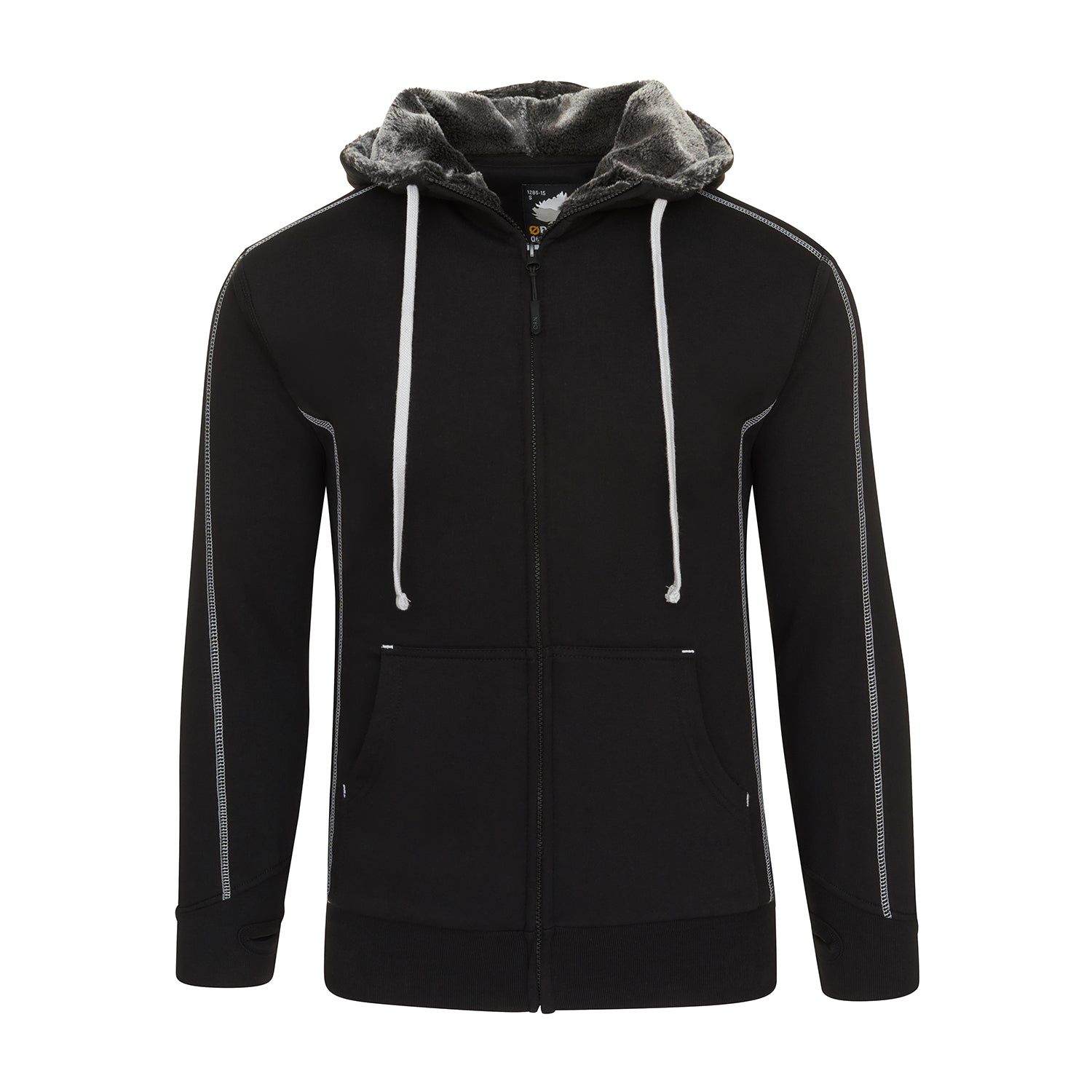 Crane Fur-Lined Hoodie | Black