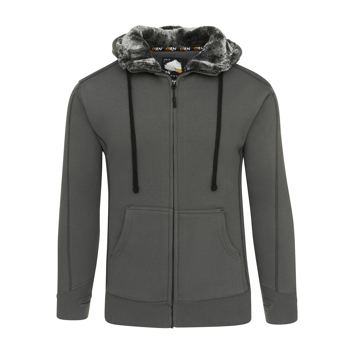 Crane Fur-Lined Hoodie | Graphite