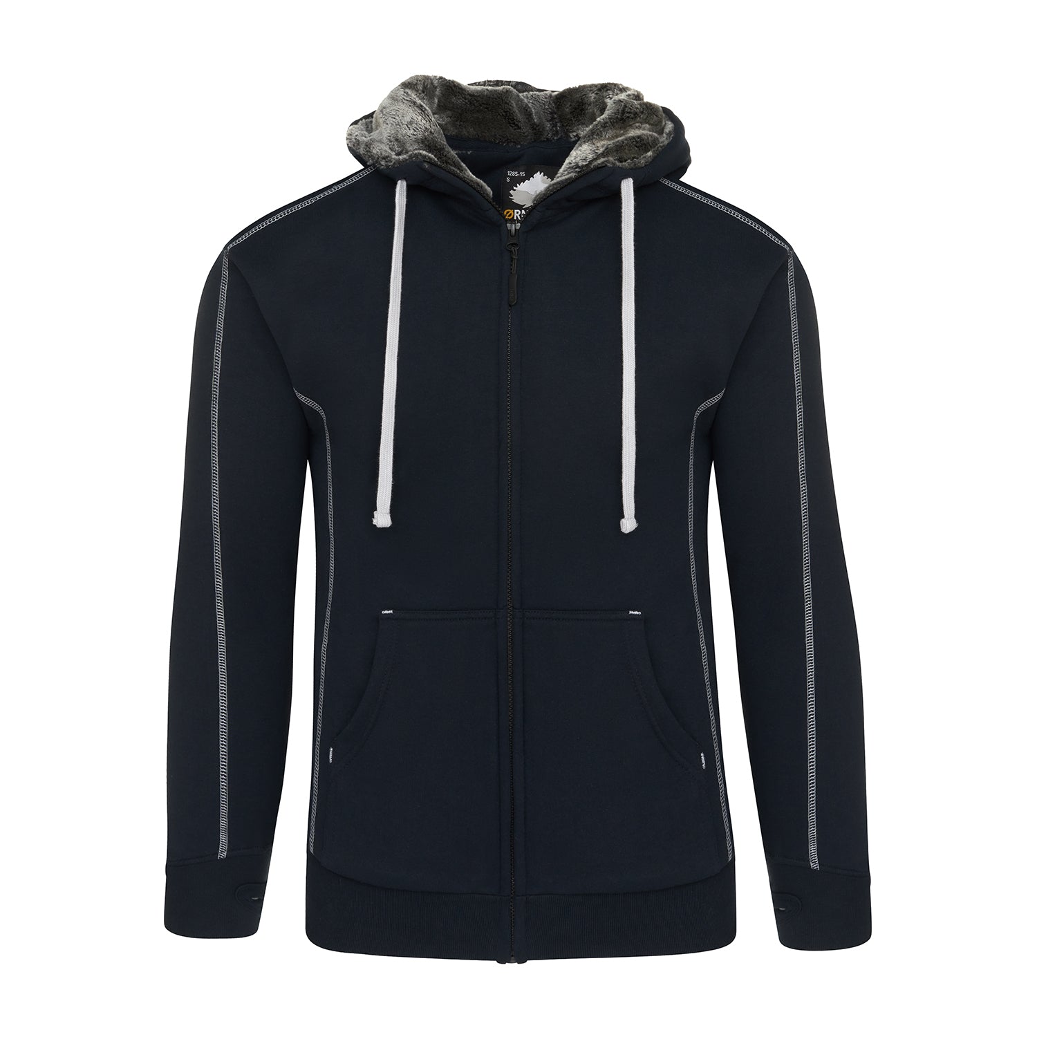 Crane Fur-Lined Hoodie | Navy