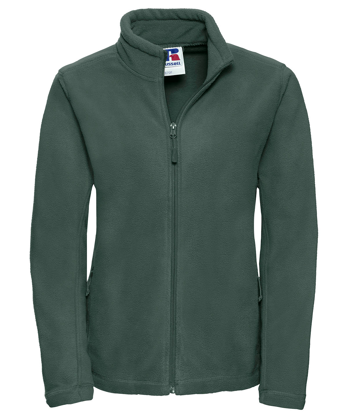 Womens full-zip outdoor fleece | bottle green