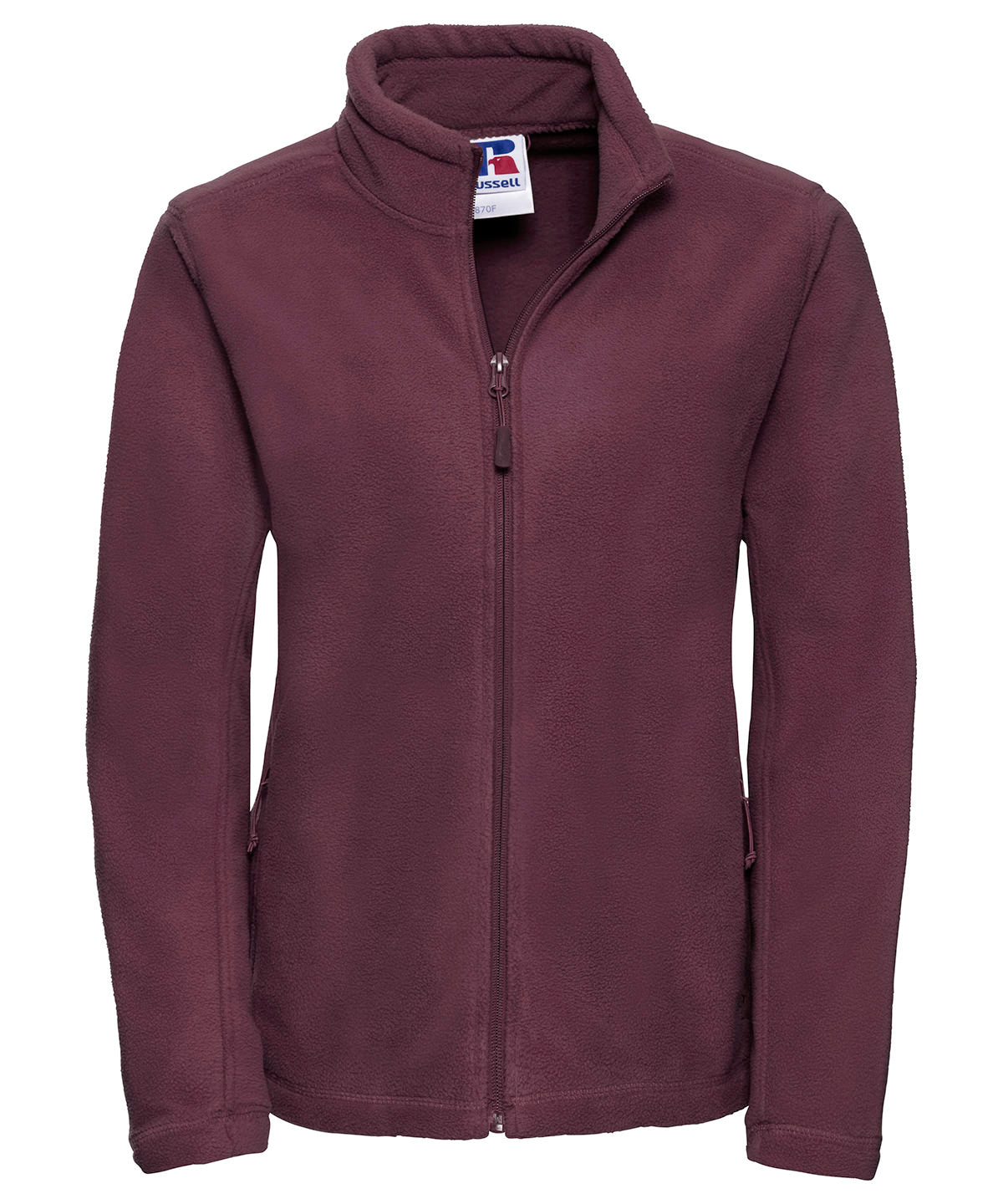 Womens full-zip outdoor fleece | burgundy