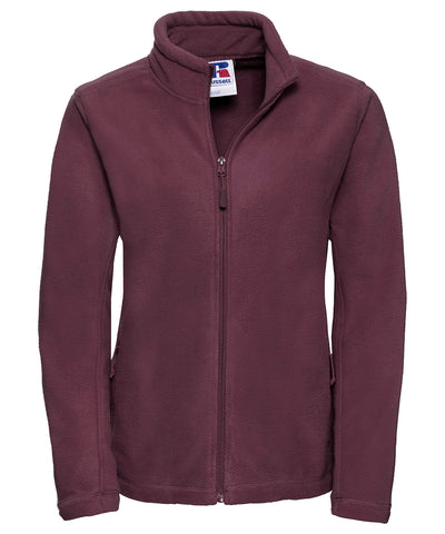 Womens full-zip outdoor fleece | burgundy