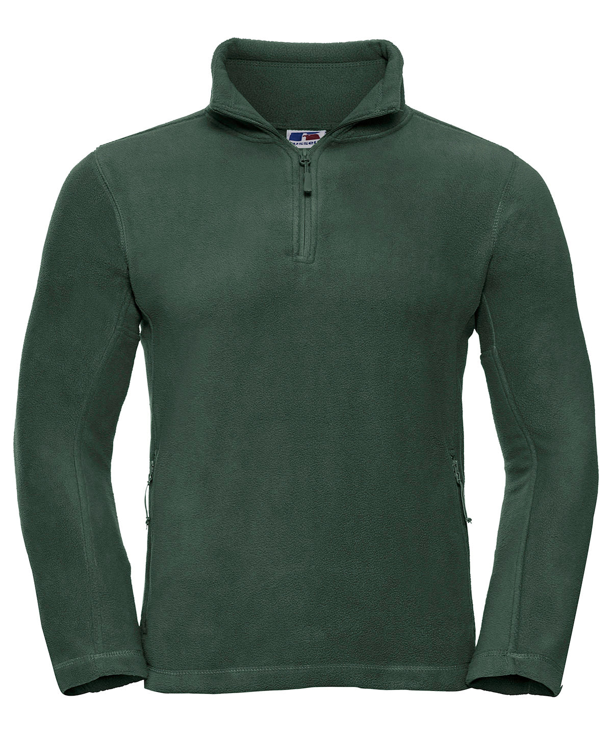 -zip outdoor fleece | bottle green