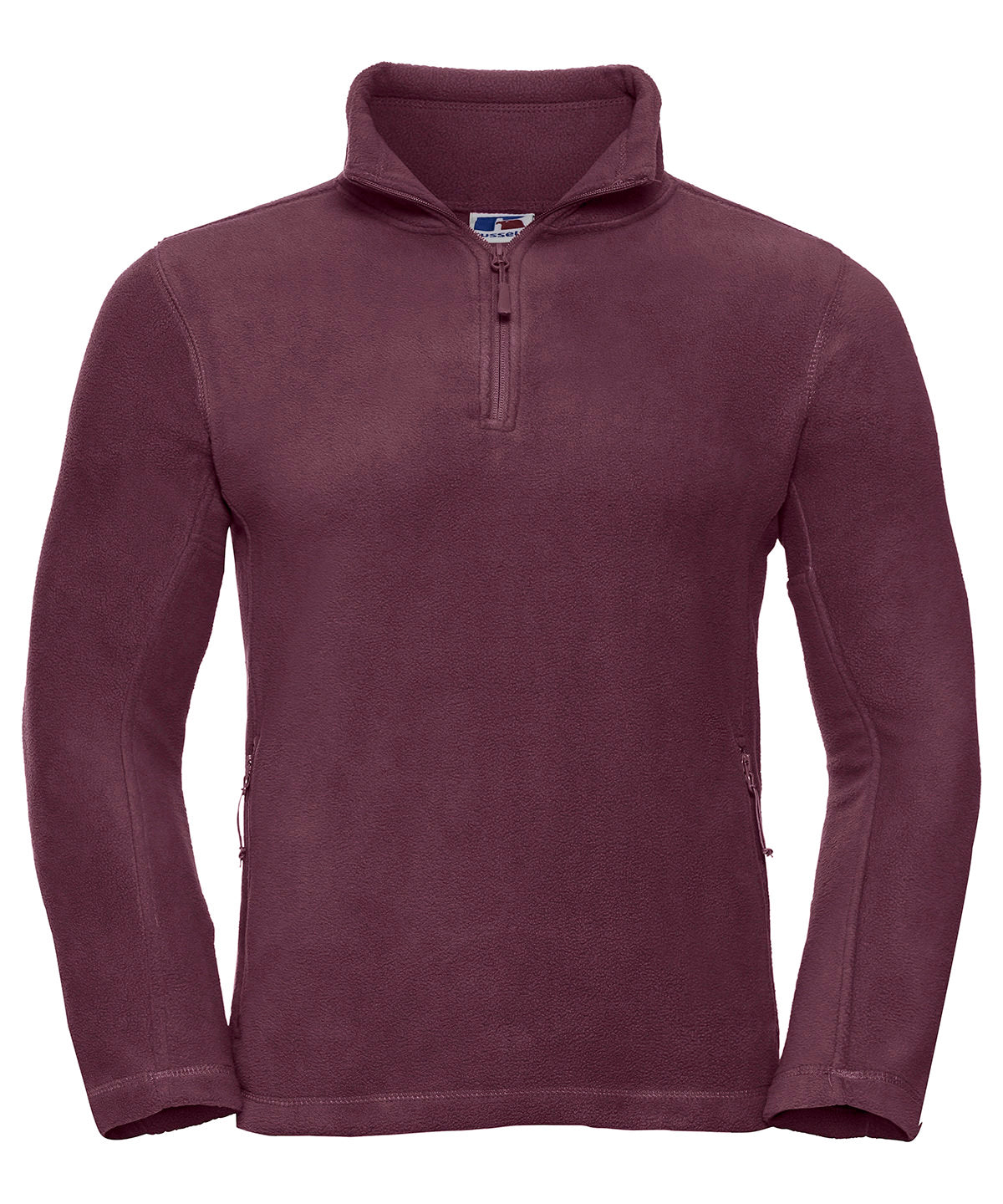 -zip outdoor fleece | burgundy