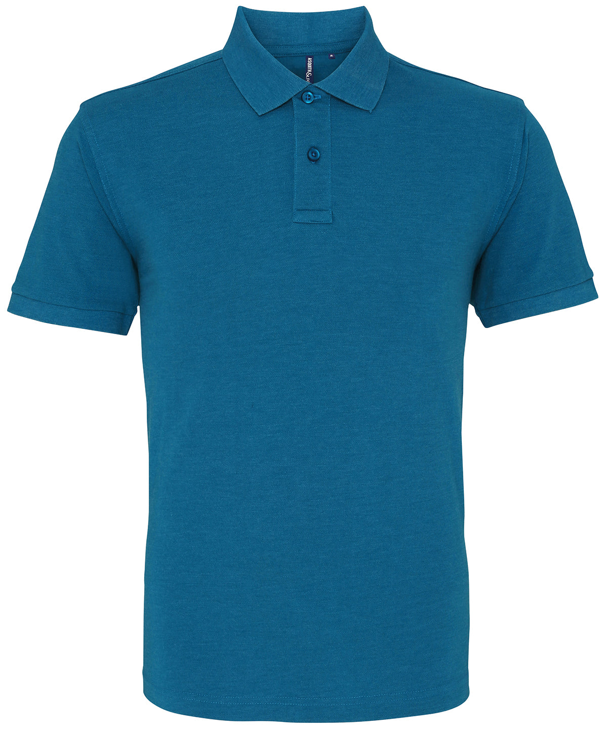 Mens Classic fit polo | Teal Heather