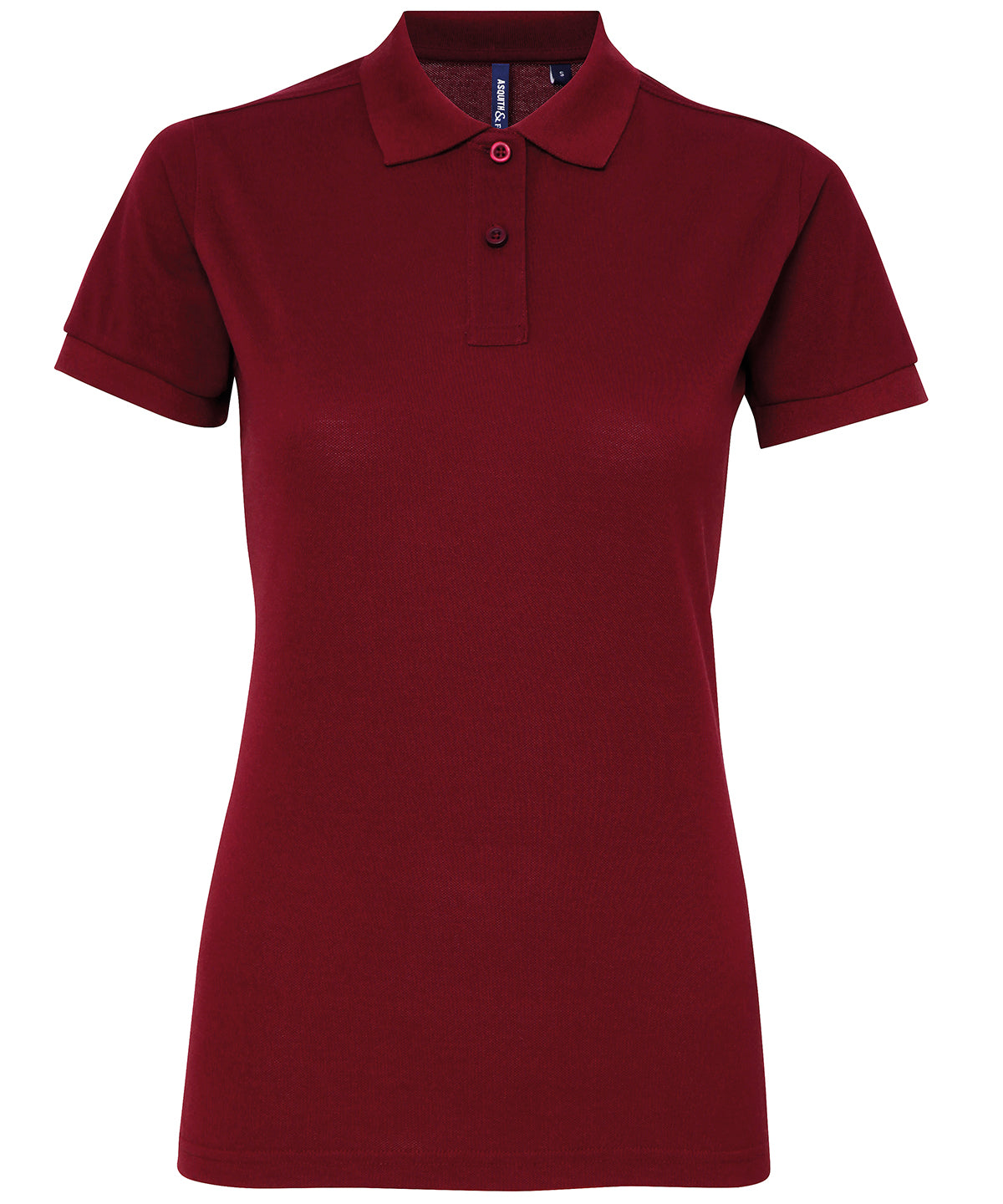 Womens polycotton blend polo | burgundy