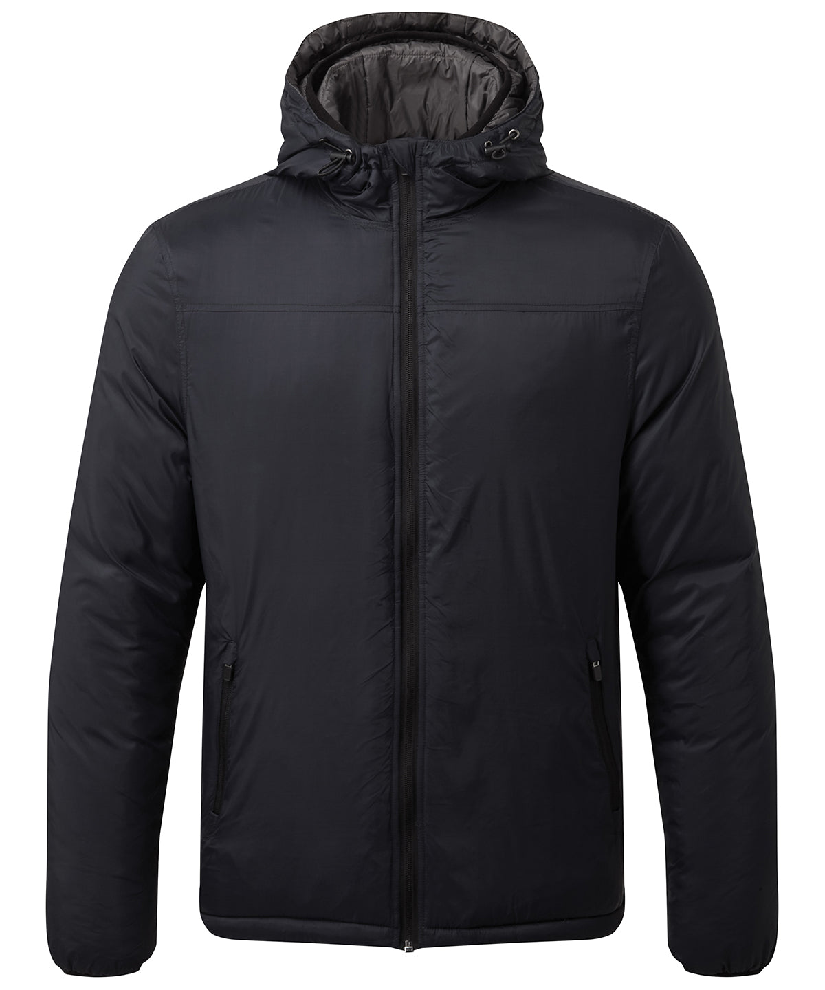Mens padded wind jacket | navy/charcoal