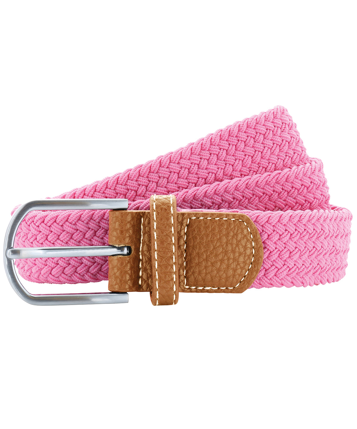 Braid stretch belt | pink carnation