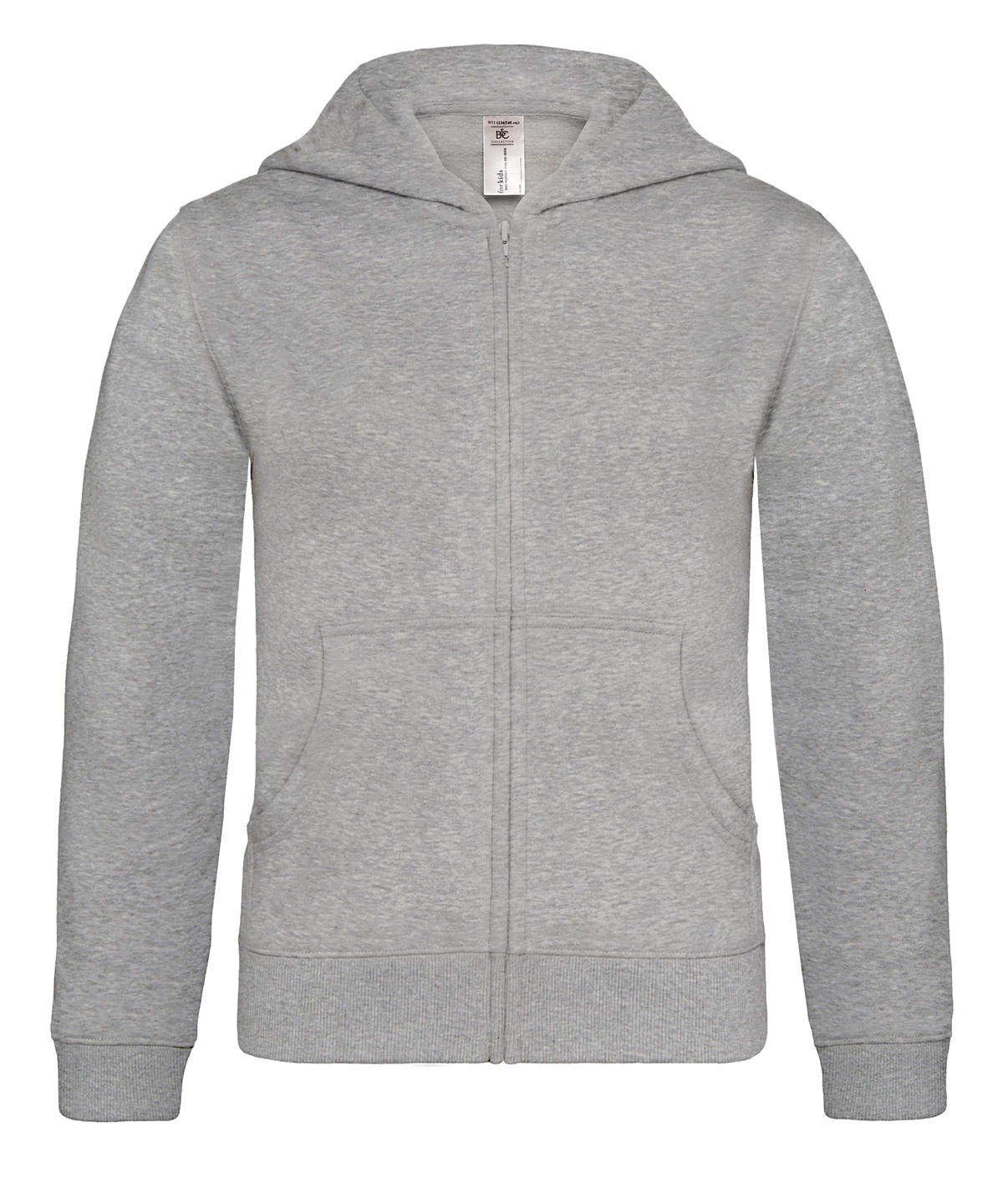 BC Hooded full-zip /kids | heather grey