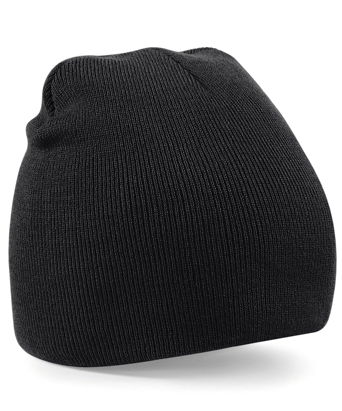 Two-tone pull-on beanie | black