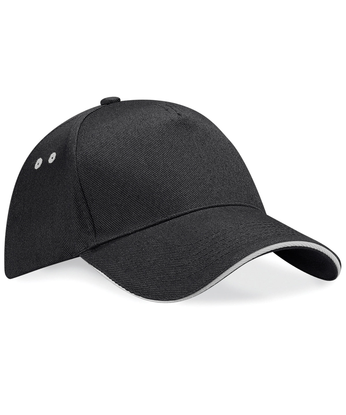 Ultimate 5-panel cap - sandwich peak | black/light grey