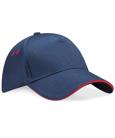 Ultimate 5-panel cap - sandwich peak | french navy/classic red