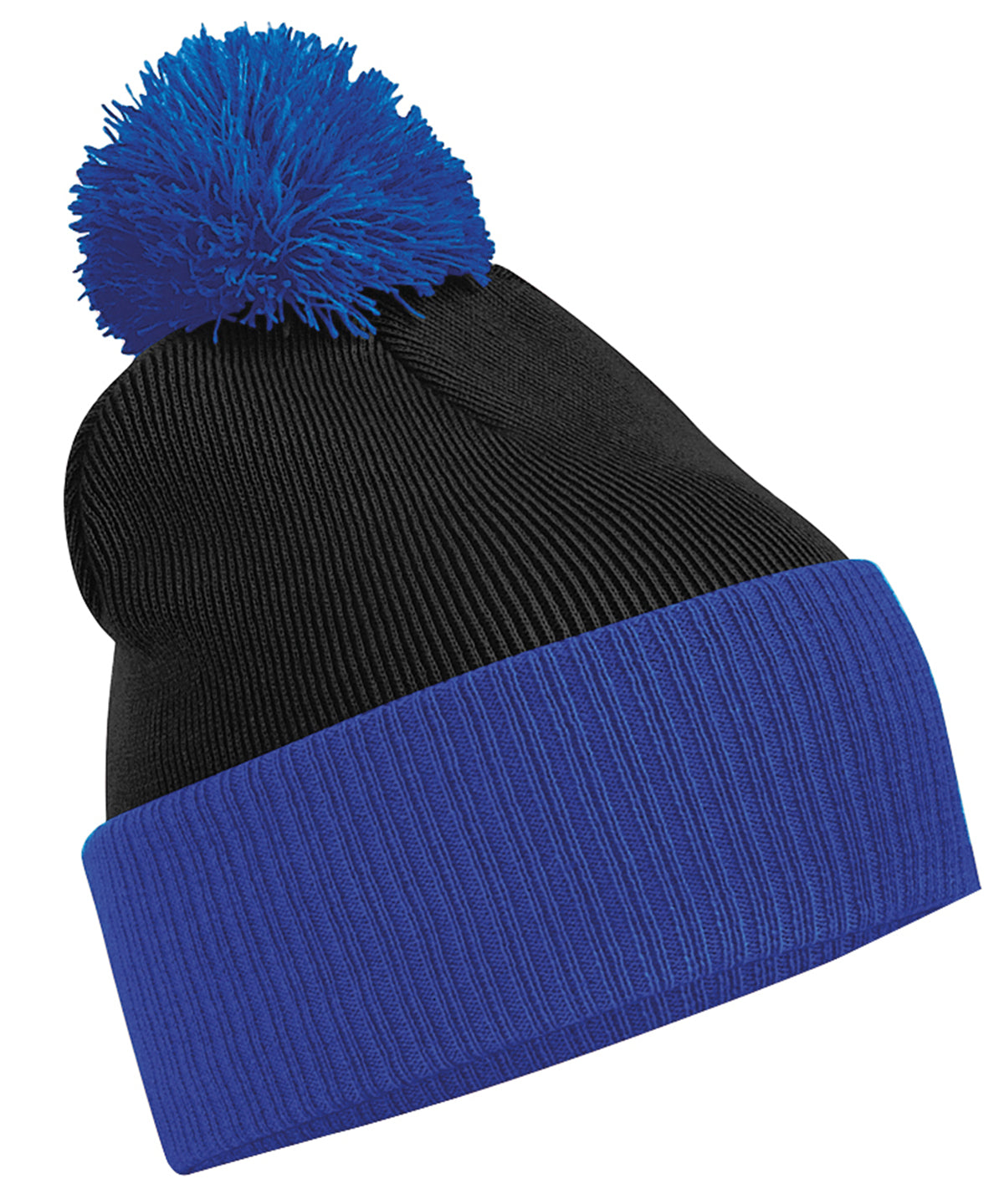 Snowstar® two-tone beanie | black/bright royal