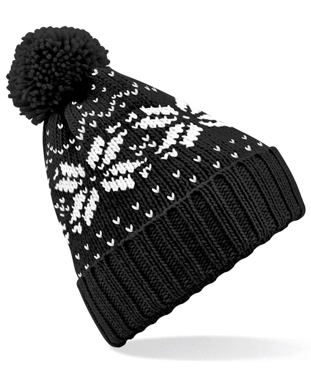 Fair Isle snowstar® beanie | black/white