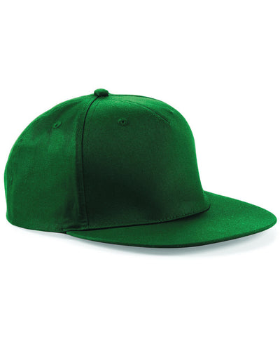 5-panel snapback rapper cap | bottle green