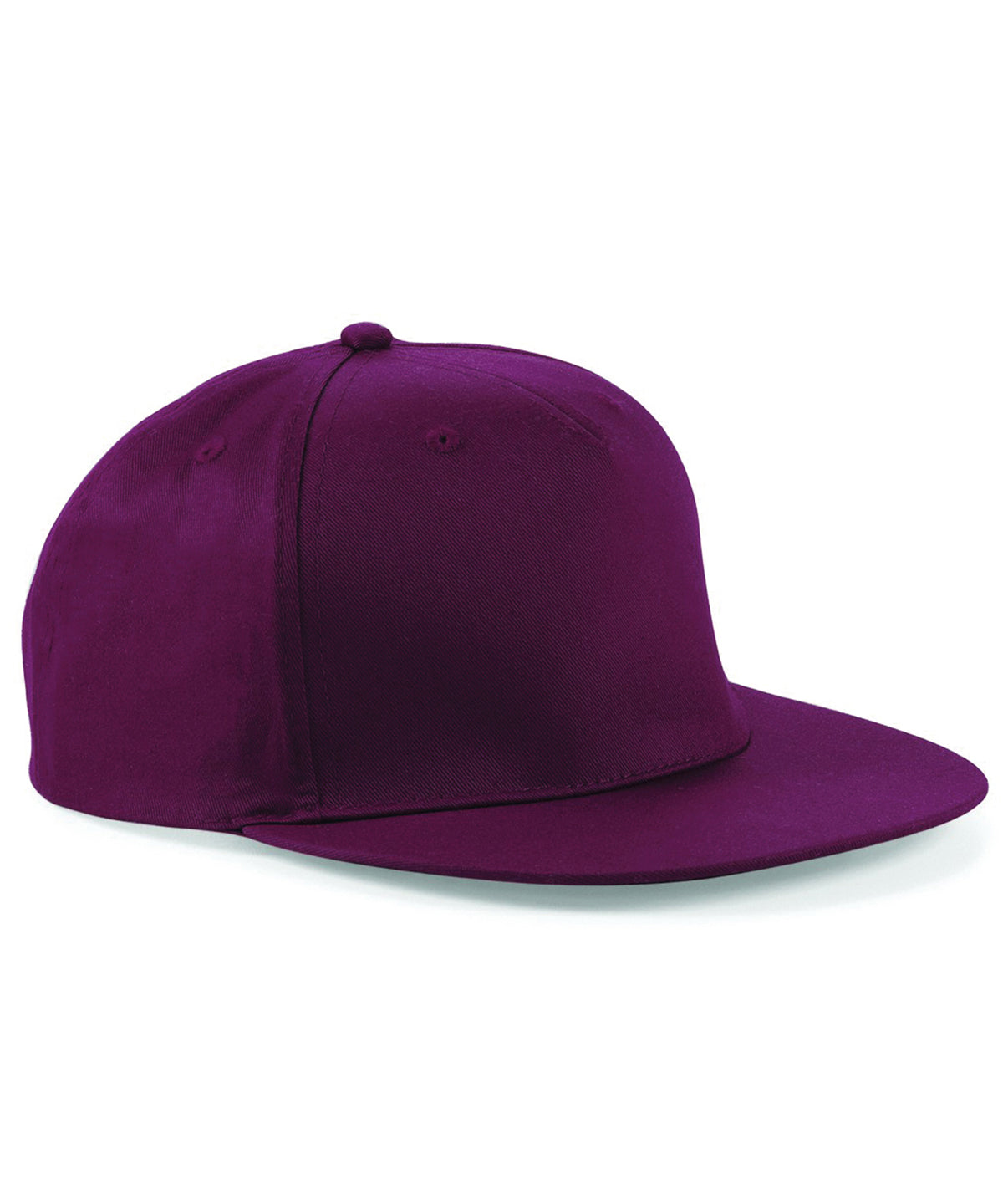 5-panel snapback rapper cap | Burgundy