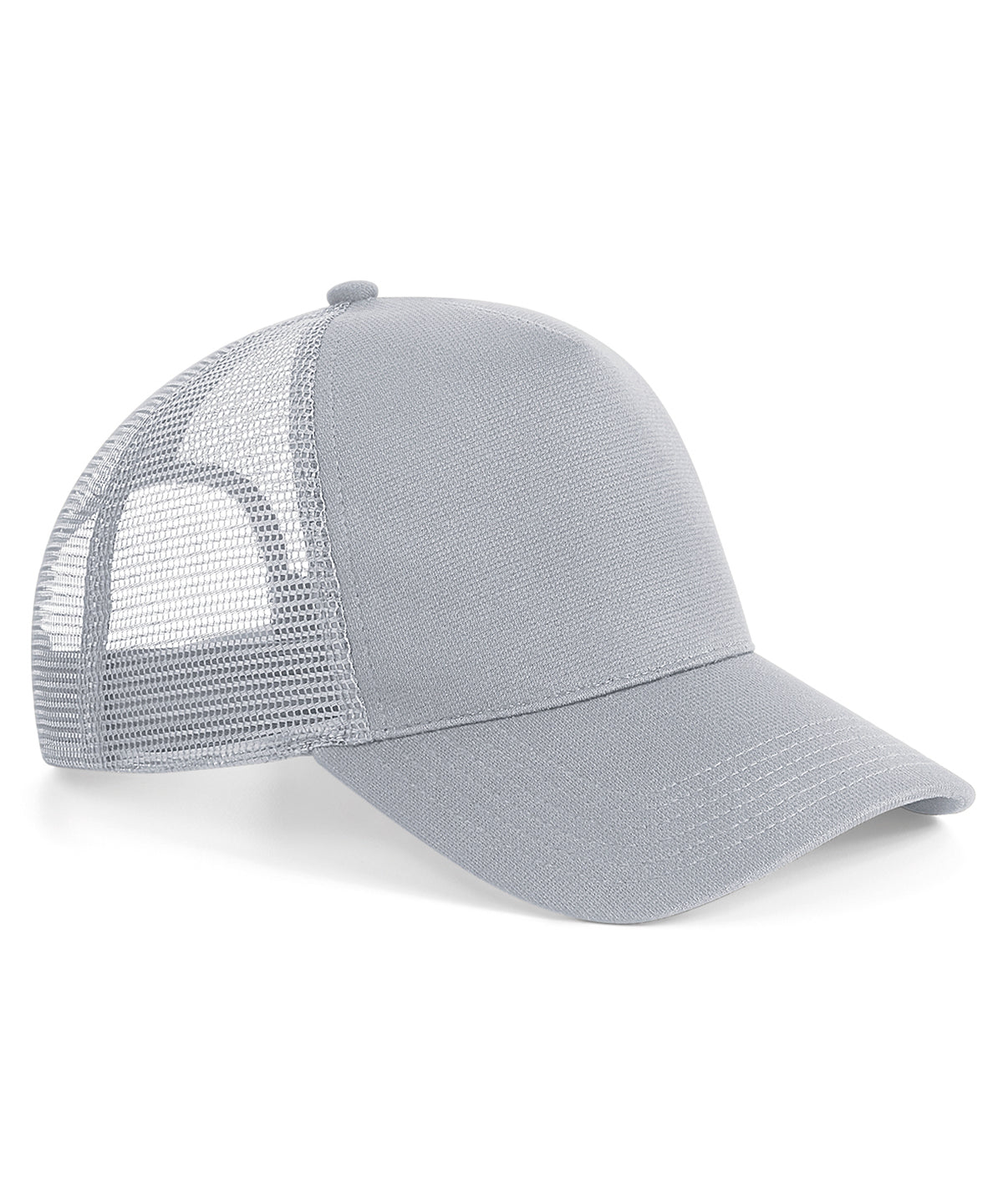 Microknit snapback trucker | light grey