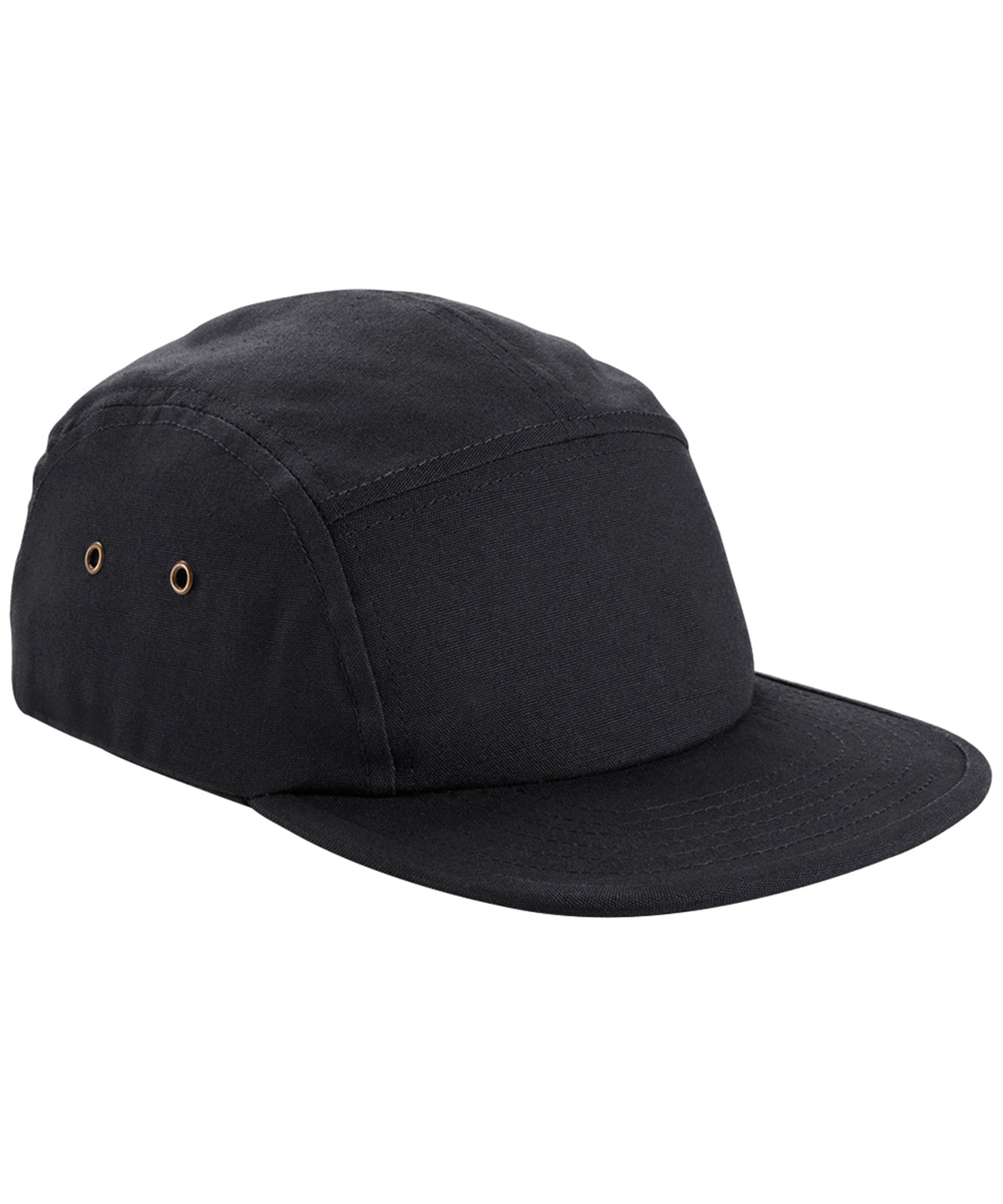 Canvas 5-panel camper cap | black