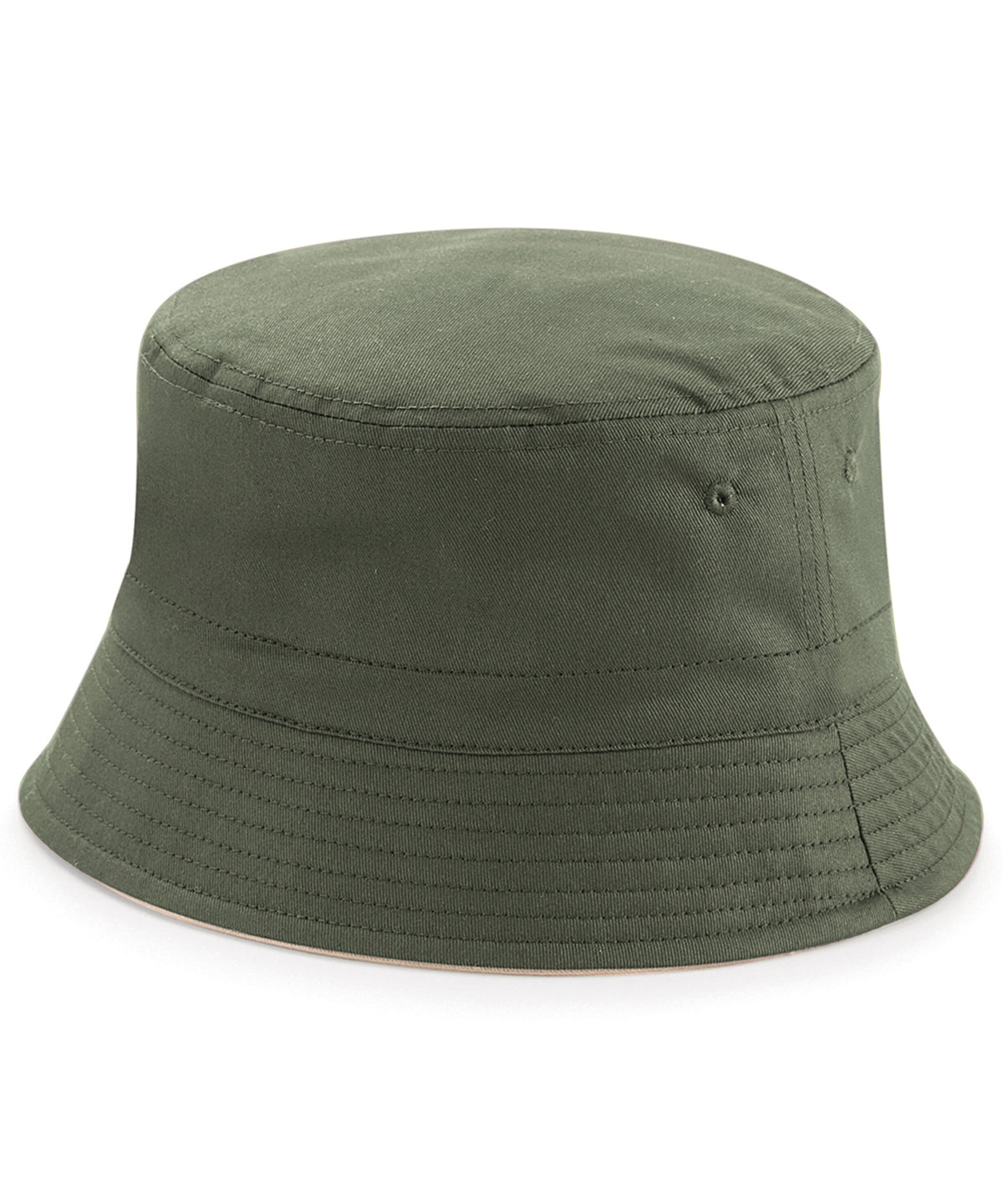Reversible bucket hat | olive green/stone