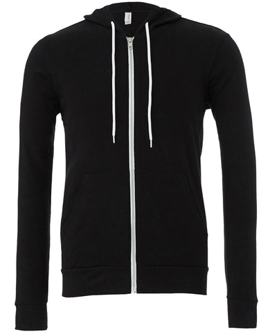 Unisex polycotton fleece full-zip hoodie | black
