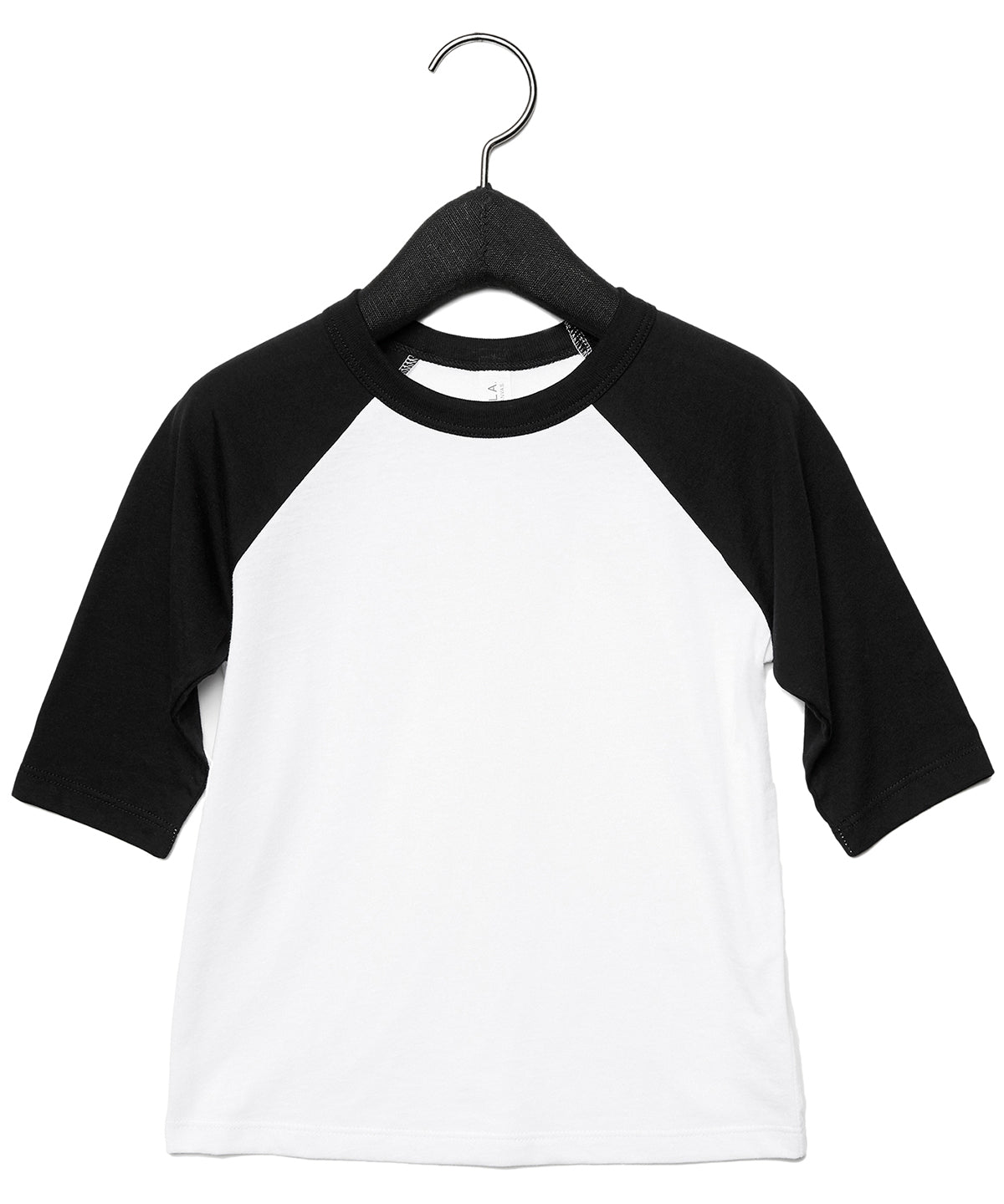 Toddler  sleeve baseball tee | White/Black