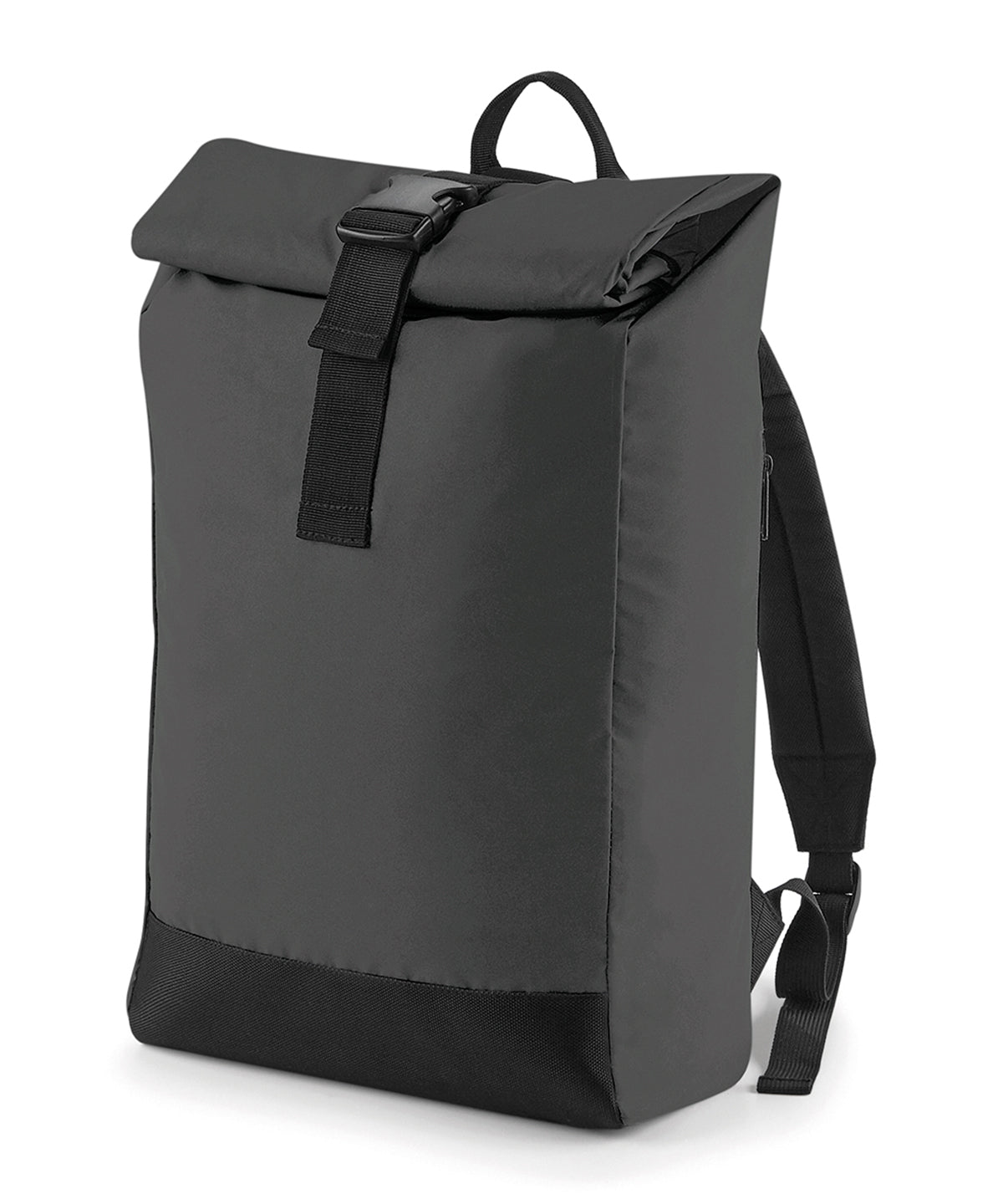 Reflective roll-top backpack | Black Reflective