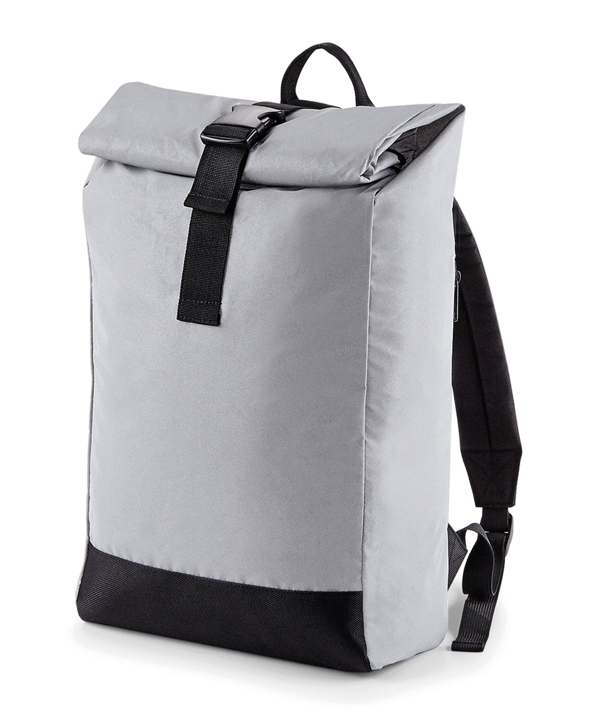 Reflective roll-top backpack | Silver Reflective