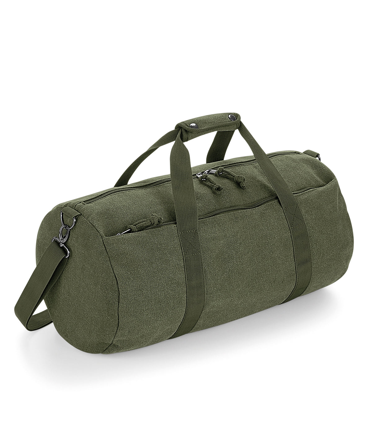 Vintage canvas barrel bag | vintage military green