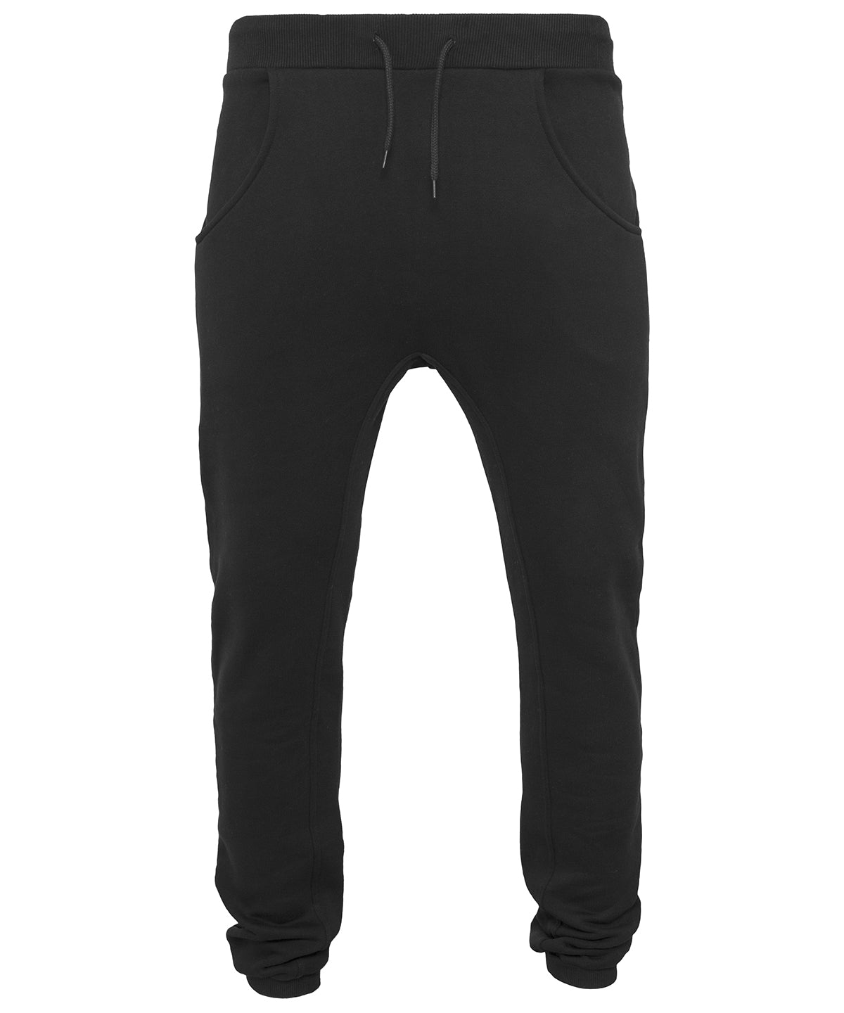 Heavy deep-crotch sweatpants | black
