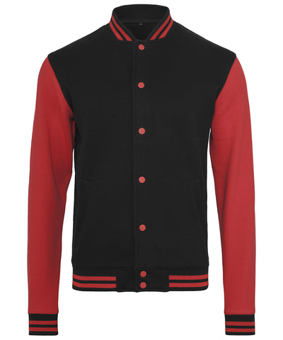 Sweat college jacket | black/red