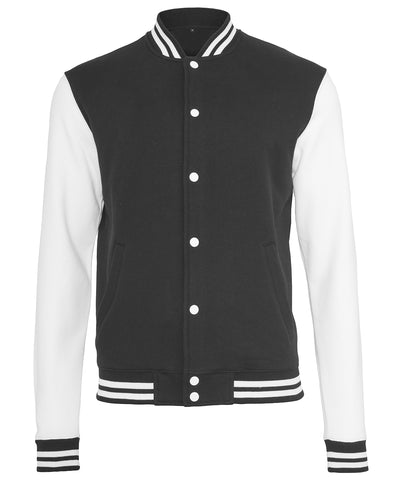 Sweat college jacket | black/white