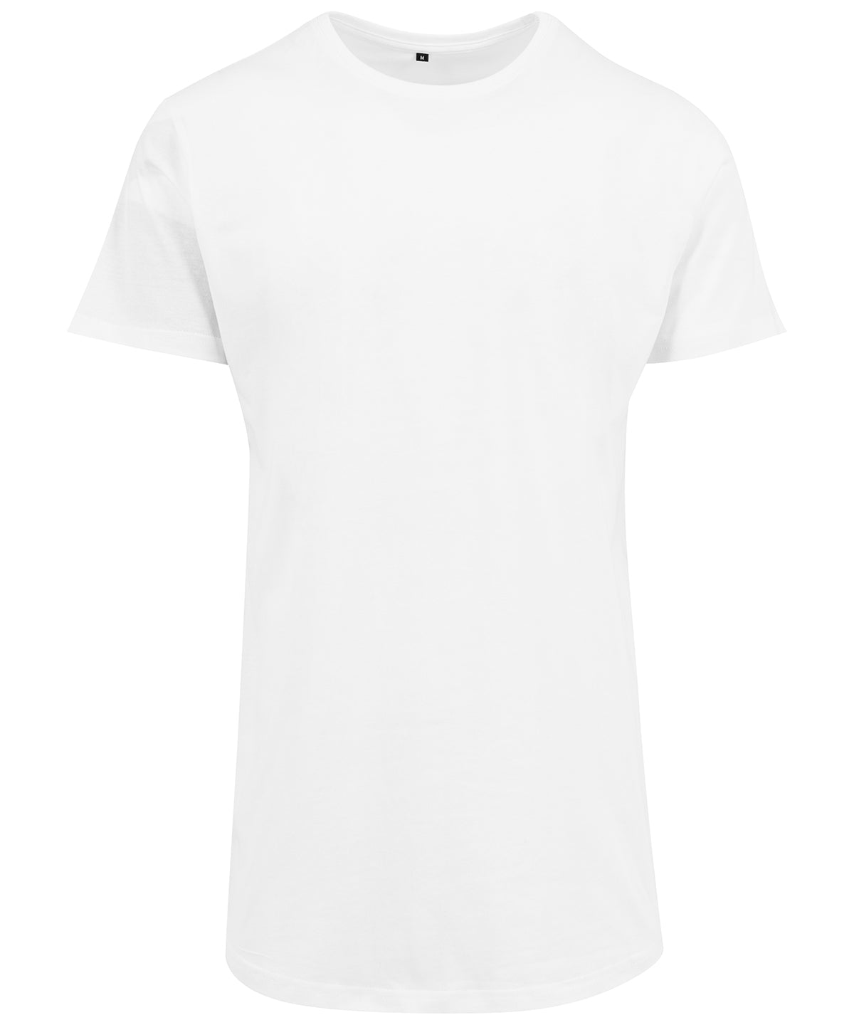 Shaped long tee | white