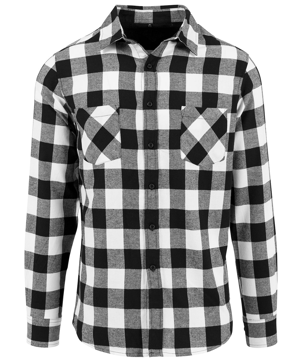 Checked flannel shirt | Black/White