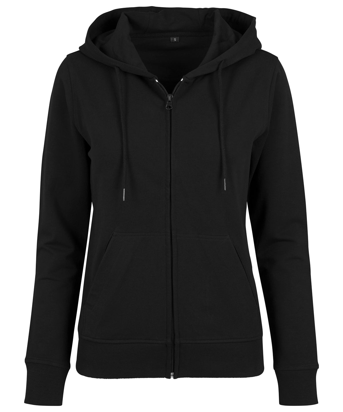 Womens terry zip hoodie | black