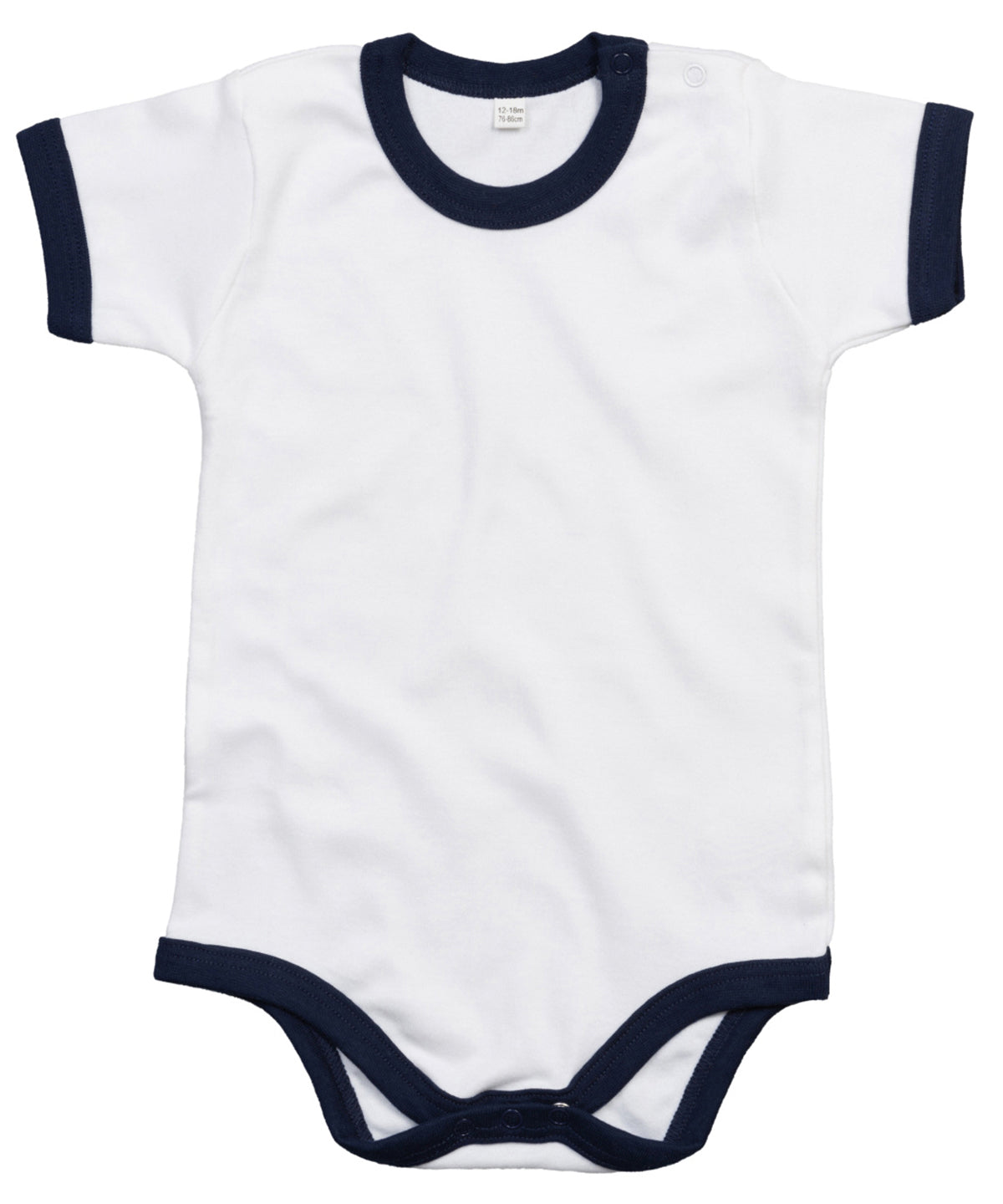 Ringer bodysuit | white/nautical navy
