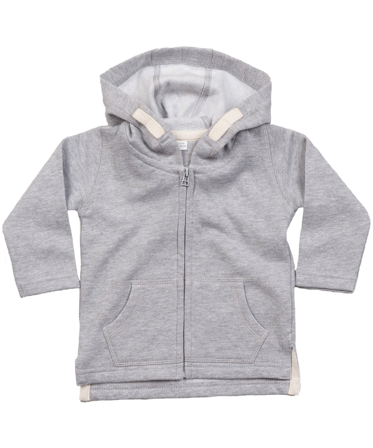 Baby zipped hoodie | heather grey marl