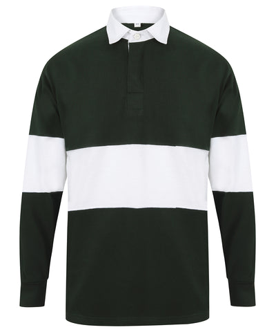 Panelled rugby shirt | bottle/white