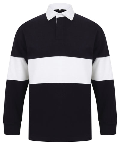 Panelled rugby shirt | navy/white