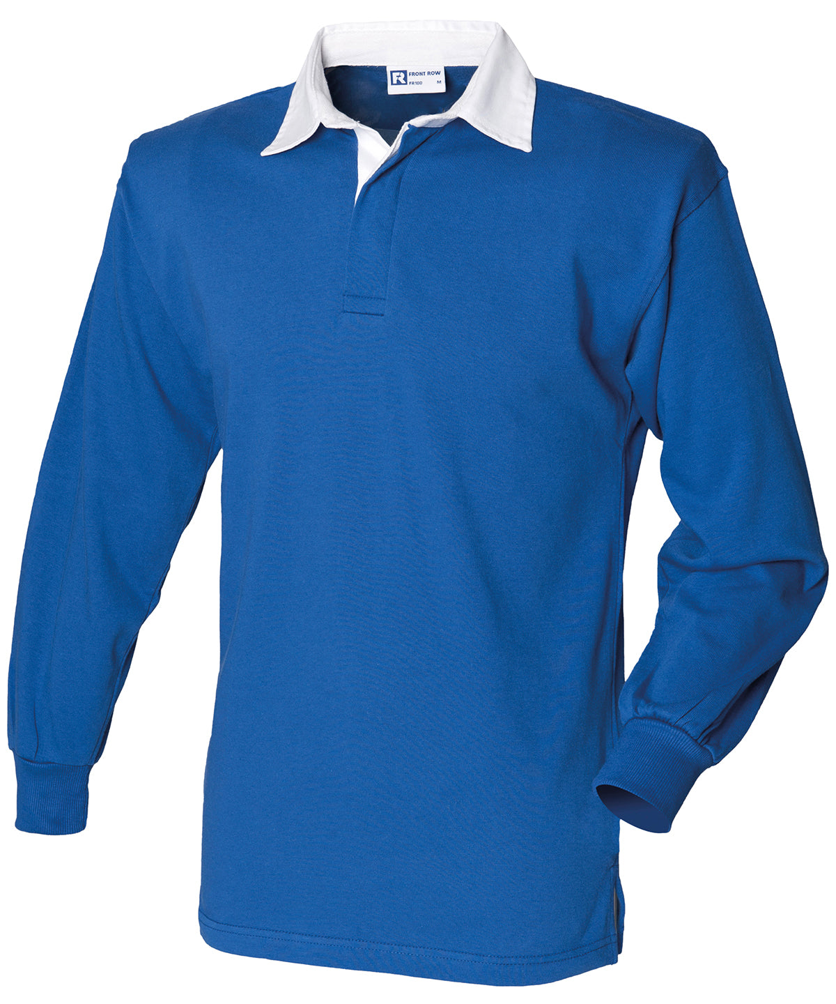 Long sleeve plain rugby shirt | Royal/White