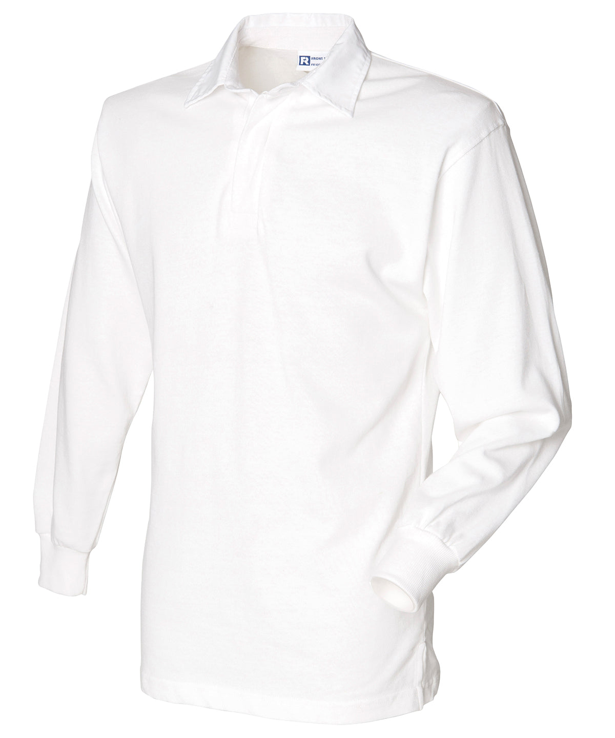 Long sleeve plain rugby shirt | white/white