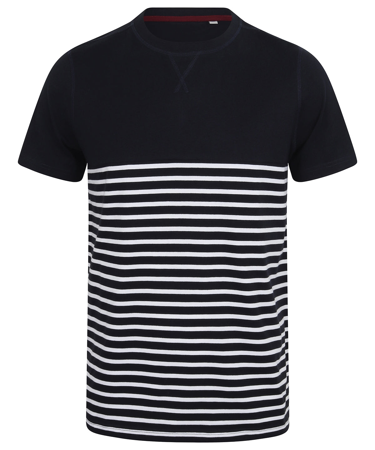 Short-sleeved Breton T | navy/white
